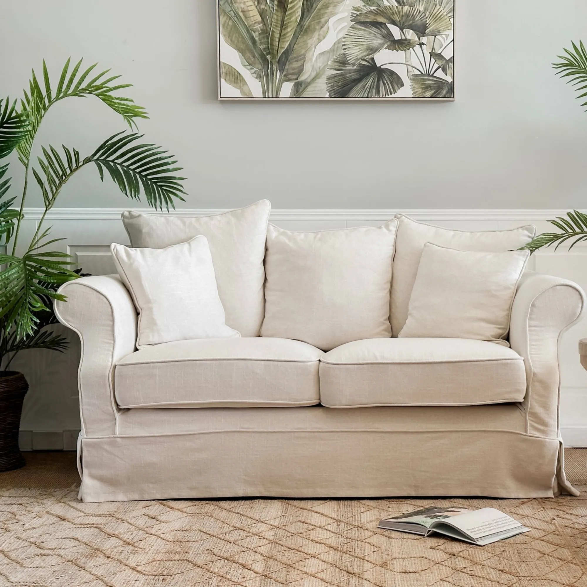 Avalon Hamptons 2 Seat Sofa Ivory