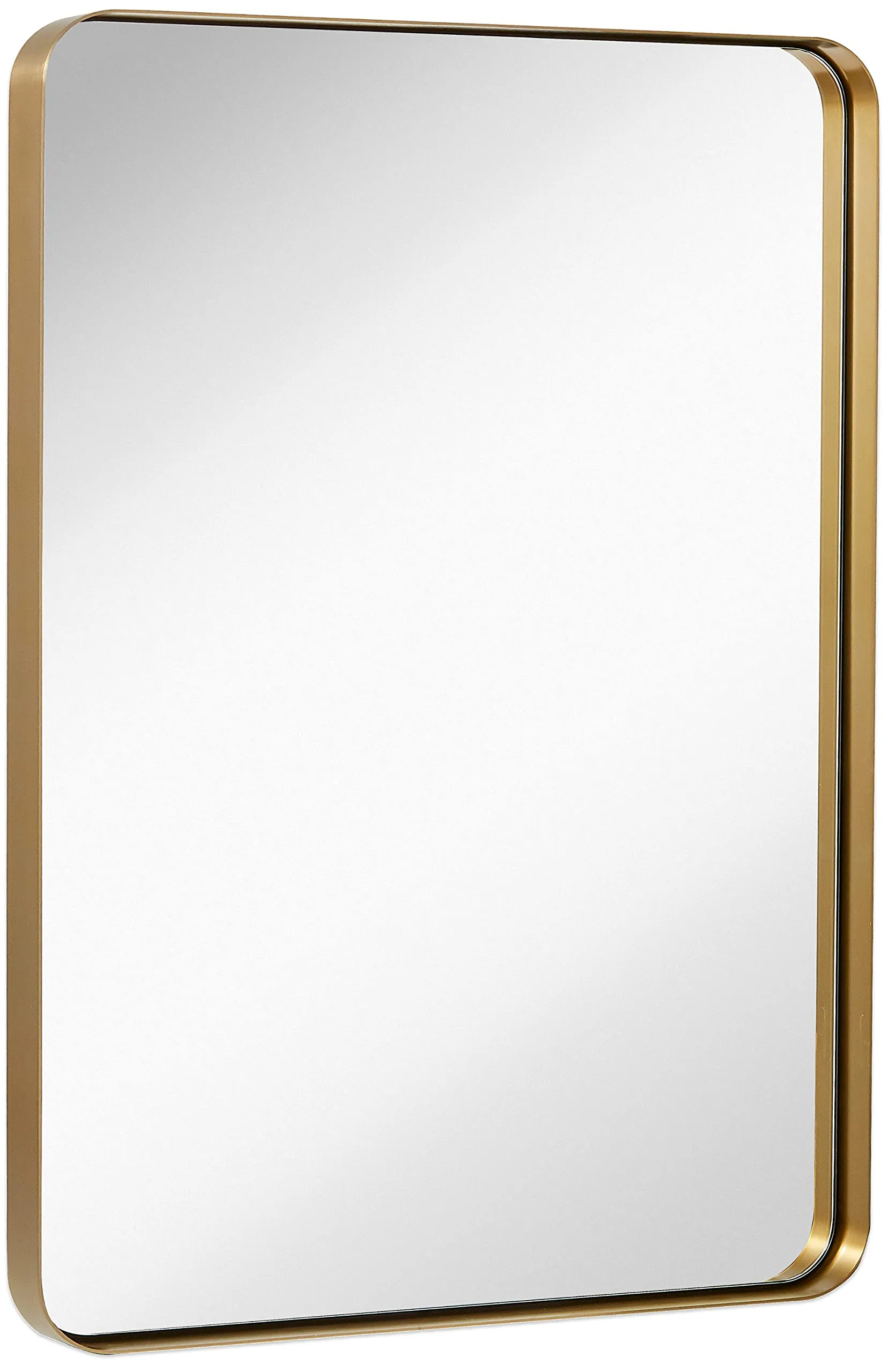 Contemporary Brushed Metal Black Wall Mirror | Glass Panel Black Framed Rounded Circle