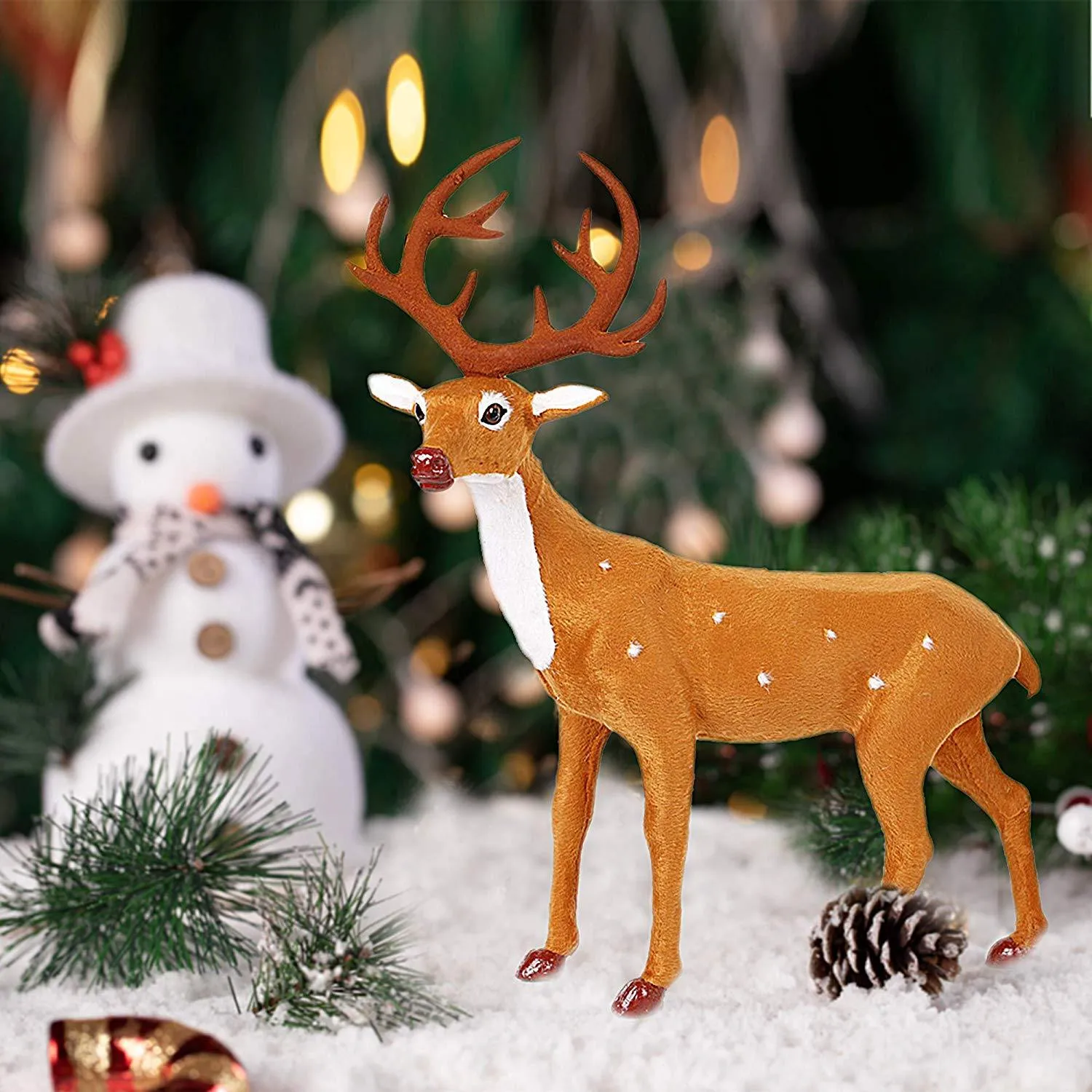 Craft Christmas Decoration Ornaments 20" Simulation Christmas Reindeer for Home Festival Gift