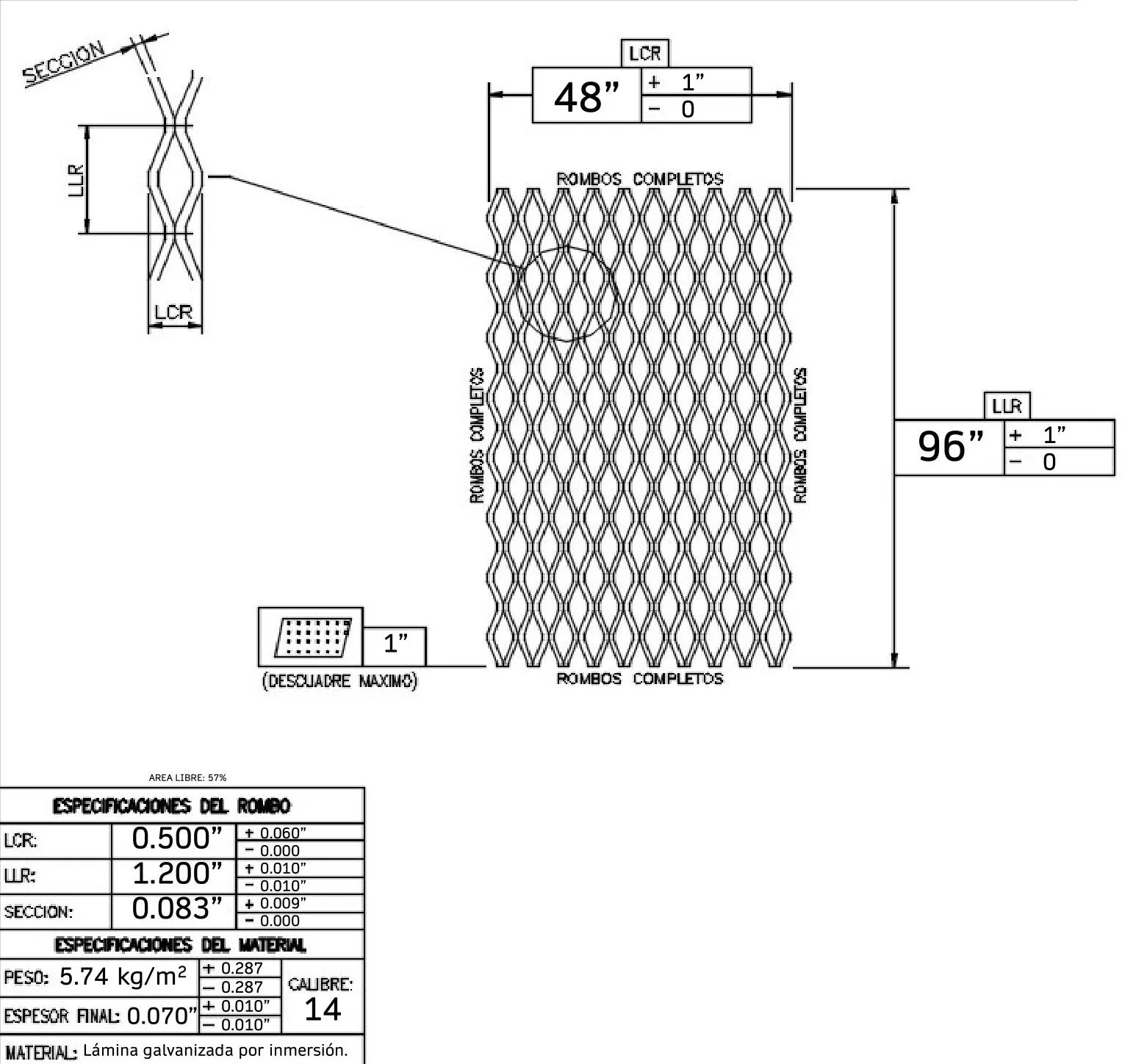 Galvanized Expanded Metal 121935
