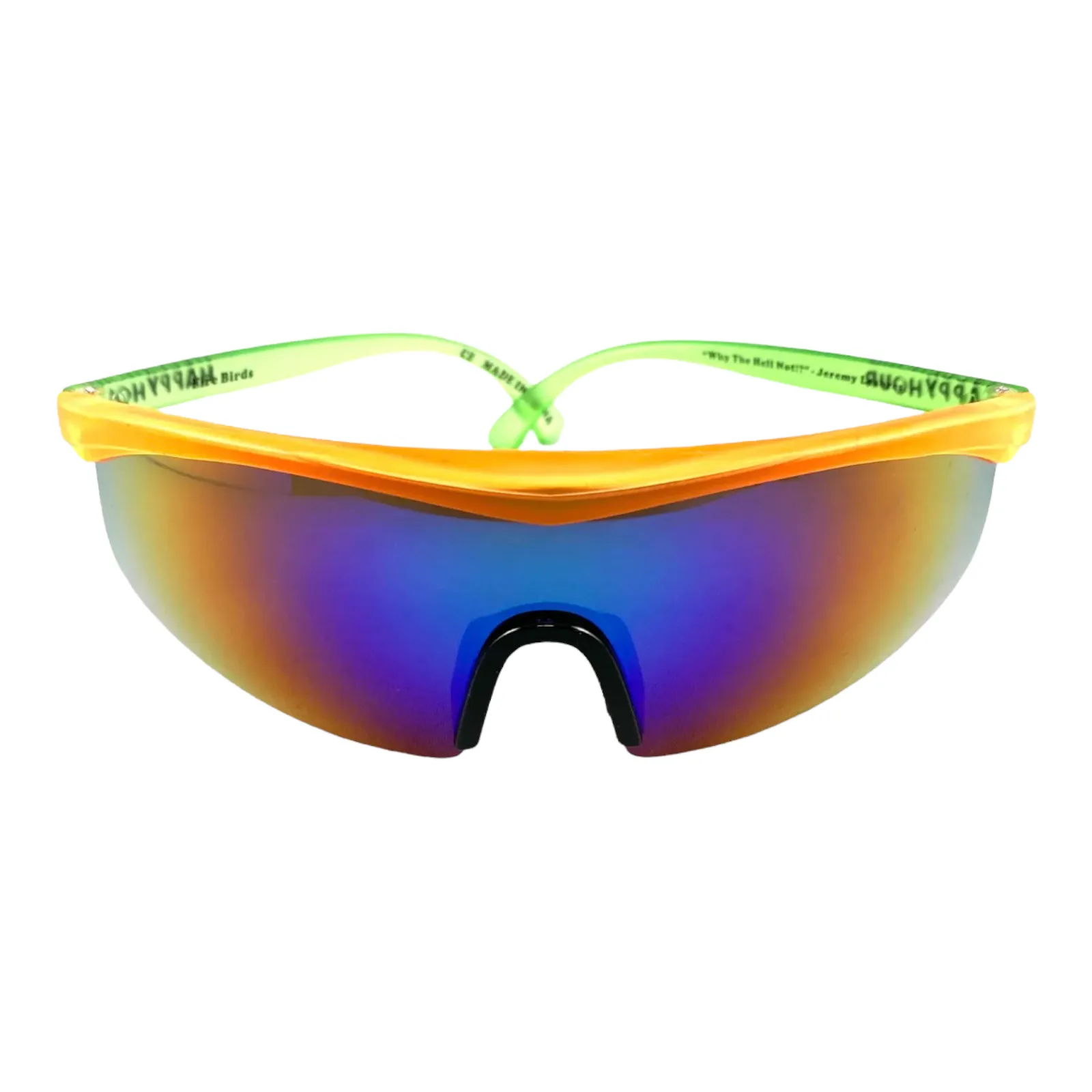 Happy Hour Sunglasses Fire Birds | Leabres | Orange/Green | Mirrored lens