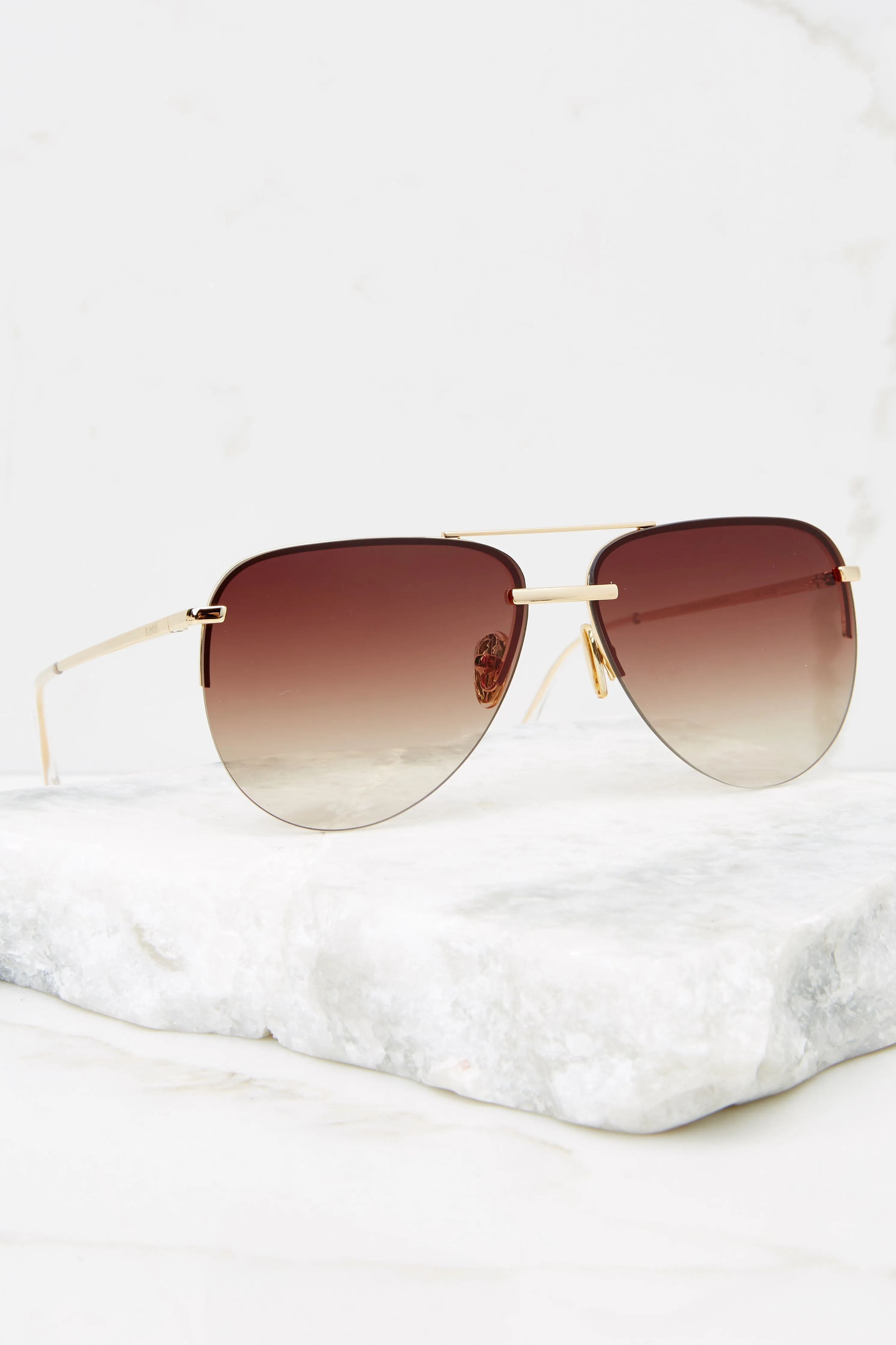 Hosk Gold Brown Fade Sunglasses