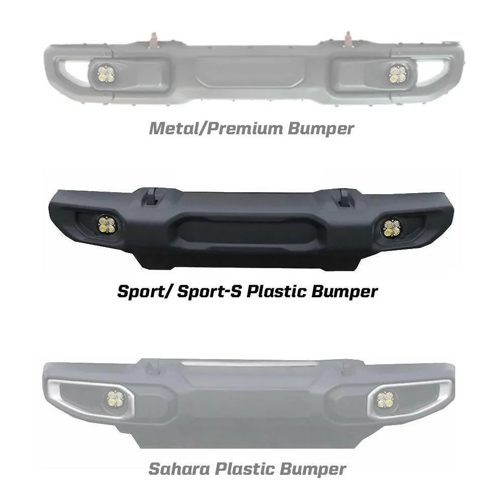 Jeep JL/JT Squadron-R Pro Fog Pocket Light Kit - Jeep 2020-22 Gladiator; 2018-22 Wrangler JL; NOTE: w/ OE Sport Bumper