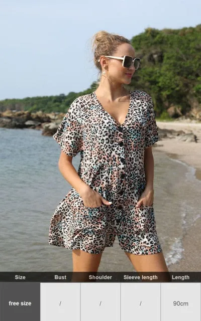 Sexy New Shirt Beach Up White Beach Dress Loose Blouse Tunic Pocket Long Sleeve Swimsuit Cover Up Casual Beachwear