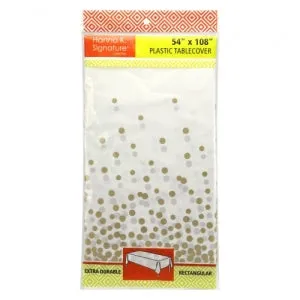 Tablecover - 54" x 108" - Gold Confetti (Case Qty: 72)