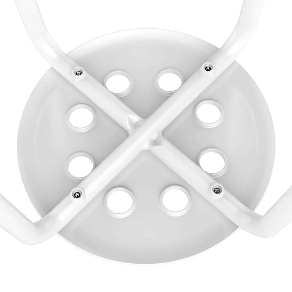 Yaheetech 17.3 Inch Plastic Stack Stools White/Black